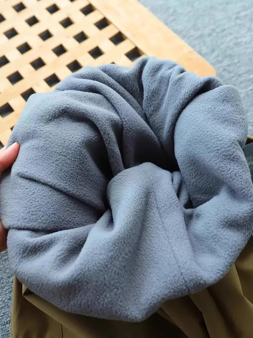 Men's Winter Outdoor Thickened Fleece Lined Windproof Water Resistant Double Layer Cotton Pants Straight Leg Casual Trousers