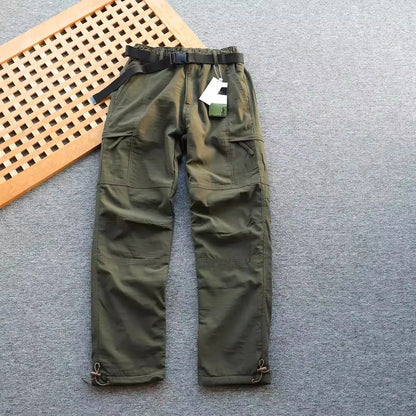 Outdoor Softell Pants Men's Autumn Winter Windproof Waterproof Thiened Fce Lined Straight Leg Hiking Mountain Climbing...