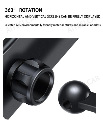 Base Magnetic Phone Holder For Tesla Model YL/Y Juniper 2025 Model 3 Highland 2024 + ABS Rotatable Bracket Non-Shaking Car Mount