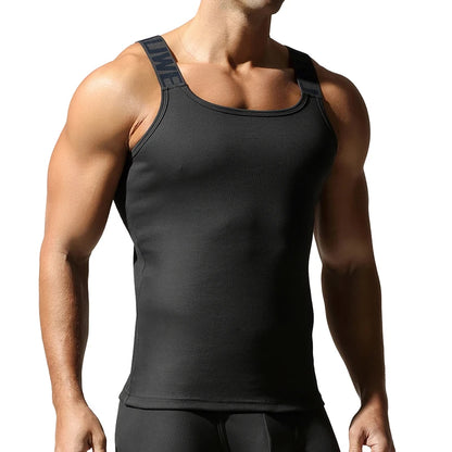 New men's shapewear, waist cinching top, abdominal shaping solid color vest, sweatshirt, shaping tight and high elasticity