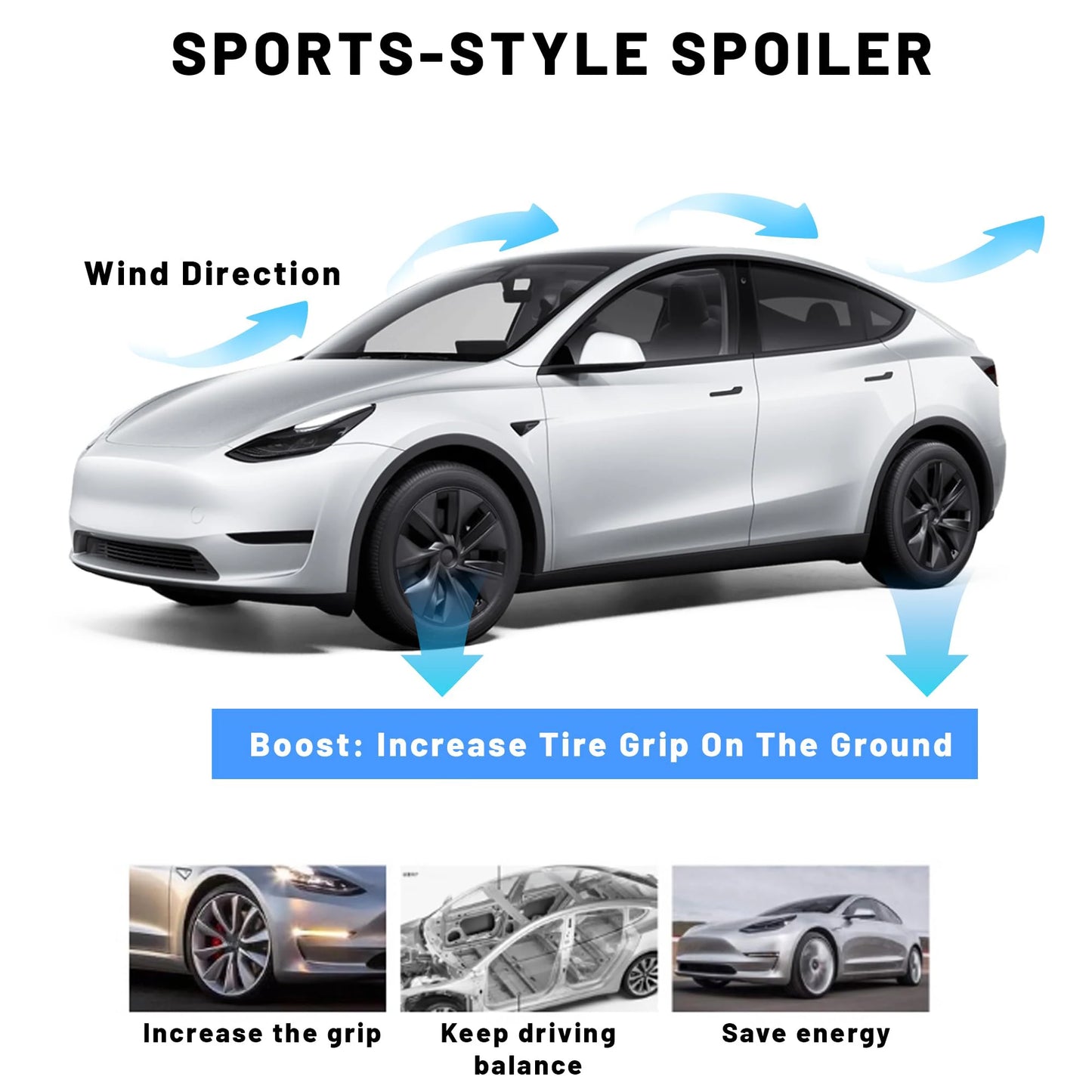 For Tesla Model Y 2024-2020 ABS Carbon Fiber Wings Original Performance Spoiler Model 3 2023-2026 Highland Exterior Accessories