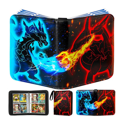Pu Zipper Photo Album File Card Bag 400pcs & 900pcs Binder Pokemon Card Album Collection Book Anime Figure Album Birthday Gift
