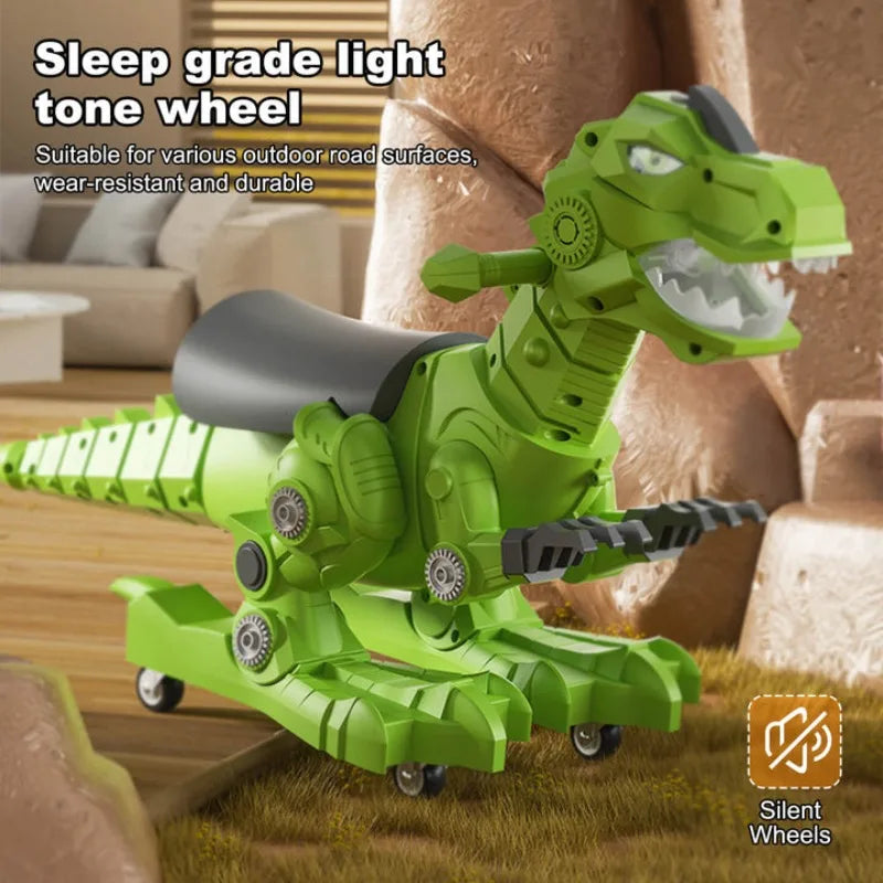 Toddler Dinosaur Ride On Car Baby Sliding Walker Balance Car Indoor Outdoor Riding Toy Dino Birthday Gift for Boys Girls