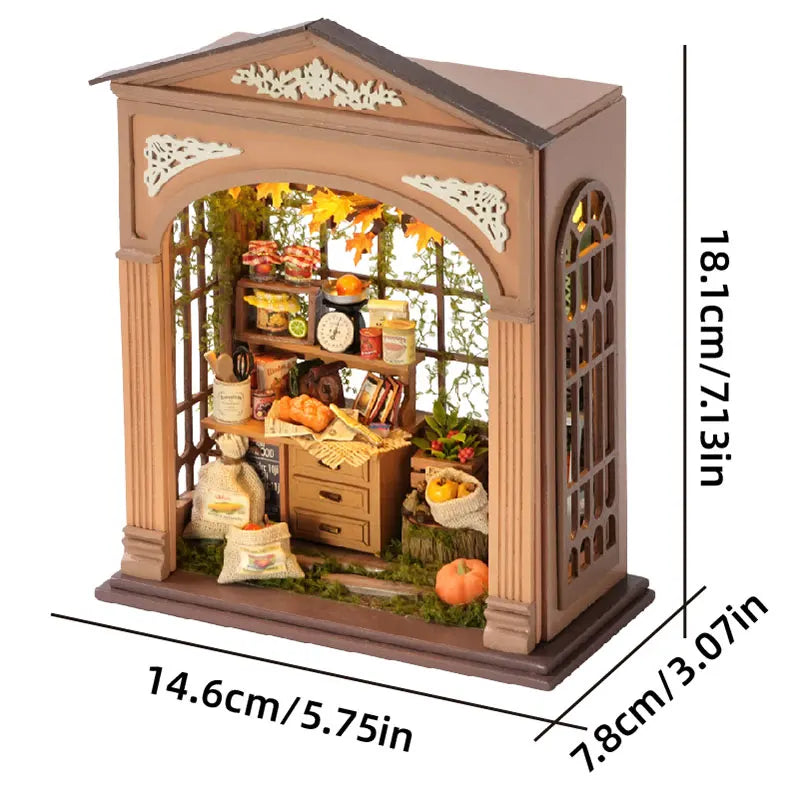 Miniature Dollhouse Set 3D Puzzle Assembly Model DIY Handmade Sets Bedroom Decoration Crafts Toys For Christmas Birthday Gifts