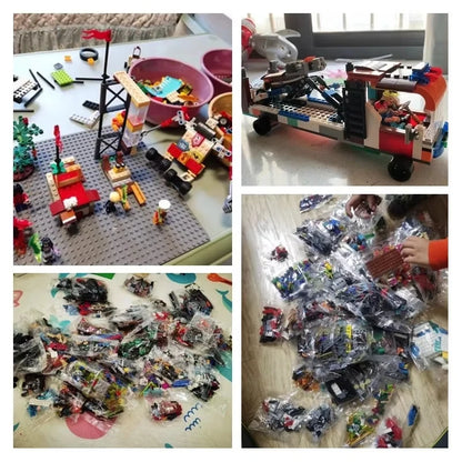 DIY building block parts model, randomly assembled building blocks, bulk bricks, creative city set, children's education toys