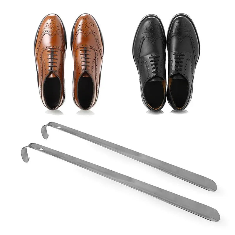Various styles Professional Shoehorn Stainless Steel Shoe Horns Easy Handle Metal Shoe Extractor Lazy Shoe Helper