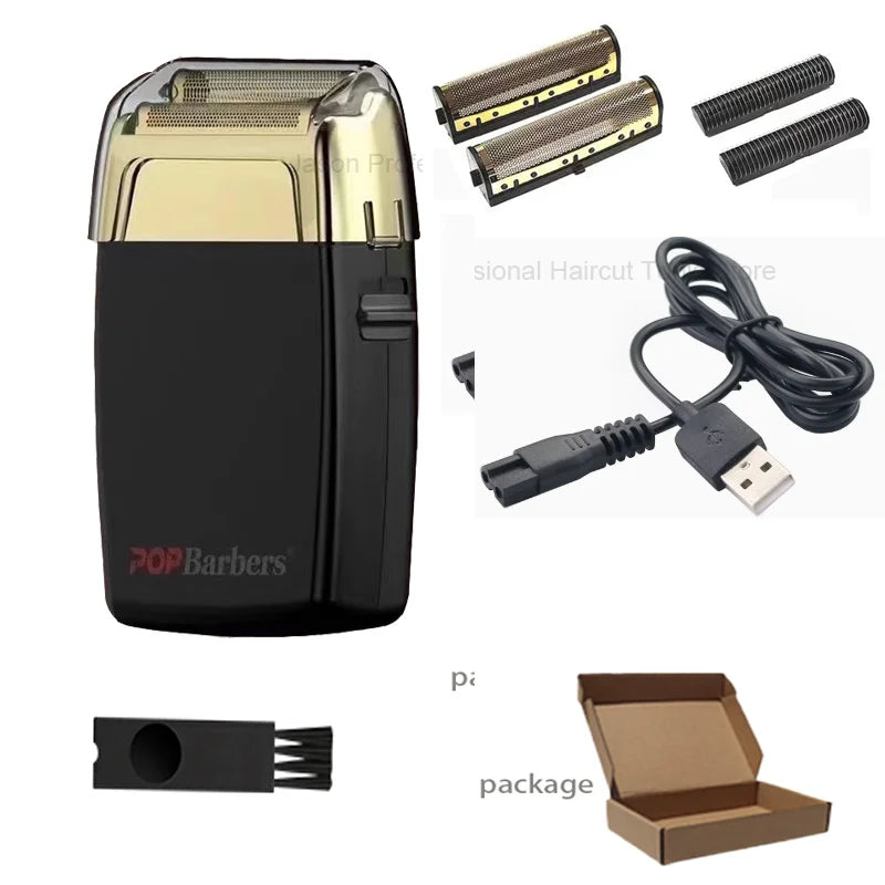 POP Barbers P620 11000RPM Black Gold Whitening Device Oil Head Gradient Bald Artifact Hair Salon Special Trimming Shaver