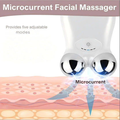 5 in 1 Microcurrent Facial Massager EMS Face Roller Device Skin Care Tool Skin Tightening Machine for Facial Skin Rejuvenation
