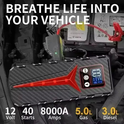 Car Jump Starter Battery 8000A Charger Emergency Power Bank Booster for 12V Gas and Diesel Vehicles