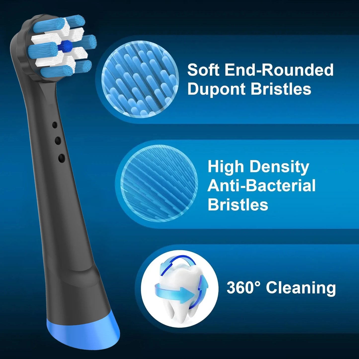 Toothbrush Head Compatible with OB iO Brush Heads Electric Toothbrush Replacement Heads for IO 3/4/5/6/7/8/9/10,4 Pack