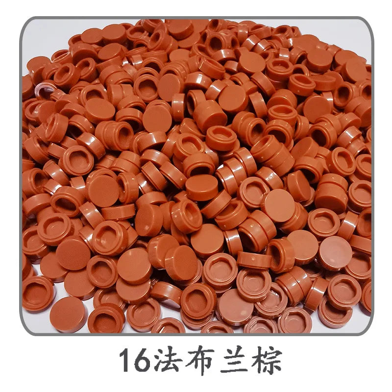 900pcs 52 Colors City Building Blocks Flat Tile 1x1 Round Bricks DIY Enlighten Blocks Parts 98138 Blocks for Children Boys Girls