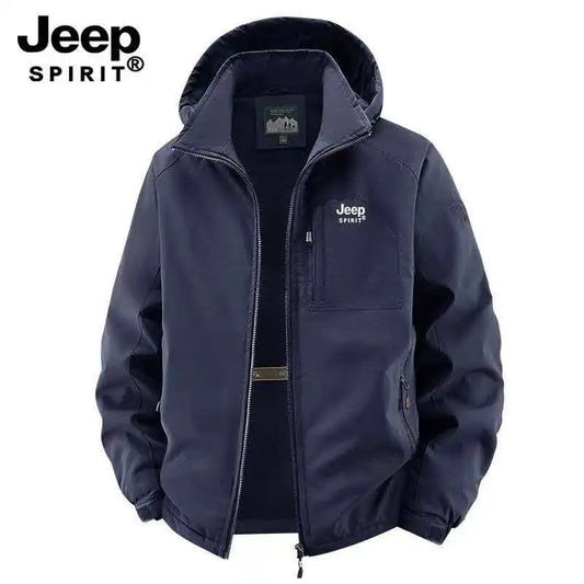 Jeep Spirit 8XL Men's Outdoor Jacket, Large Fleece Lining, Thick and Warm Winter Jacket, Hiking and Camping, Windbreaker in Larg