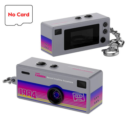 Thumb Keychain Camera 0.96 Inch Retro Mini Action Cameras 1080P Mini Camcorder Audio Video Recorder Support Memory Card for VLOG