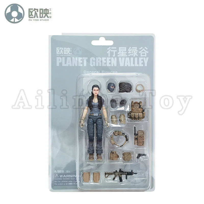 Ou Ying Studio 1/18 Planet Green Valley PGV 3.75inch Action Figure Girls War EFSA Female Figures Anime Model