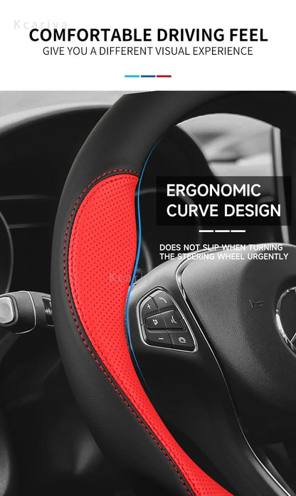 Car steering wheel cover For Mercedes A B C E R V CLASS CLA GLC GLK ML SLK VITO W123 W124 W203 W204 W176 W177 W212 W213 W221 245