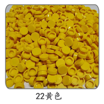 900pcs 52 Colors City Building Blocks Flat Tile 1x1 Round Bricks DIY Enlighten Blocks Parts 98138 Blocks for Children Boys Girls