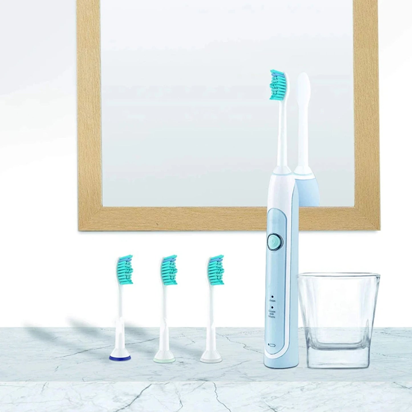 4-32pcs Electric Toothbrush Replacement Heads Compatible with Philips Sonicare Replacement Brush Heads Click-on Handles