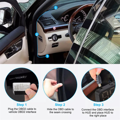 Heads Up Display Automotive Universal Tuning Portable HD Car Display M3 HUD Head-Up Display Obd2 Trip Computer Speed Projector
