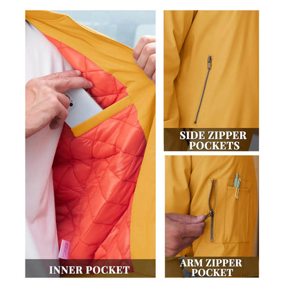 MAGCOMSEN Bomber Jacket Men Warm Zip Up Winter Padded Coat Casual Baseball Jackets Pilot Windbreaker Varsity Jackets