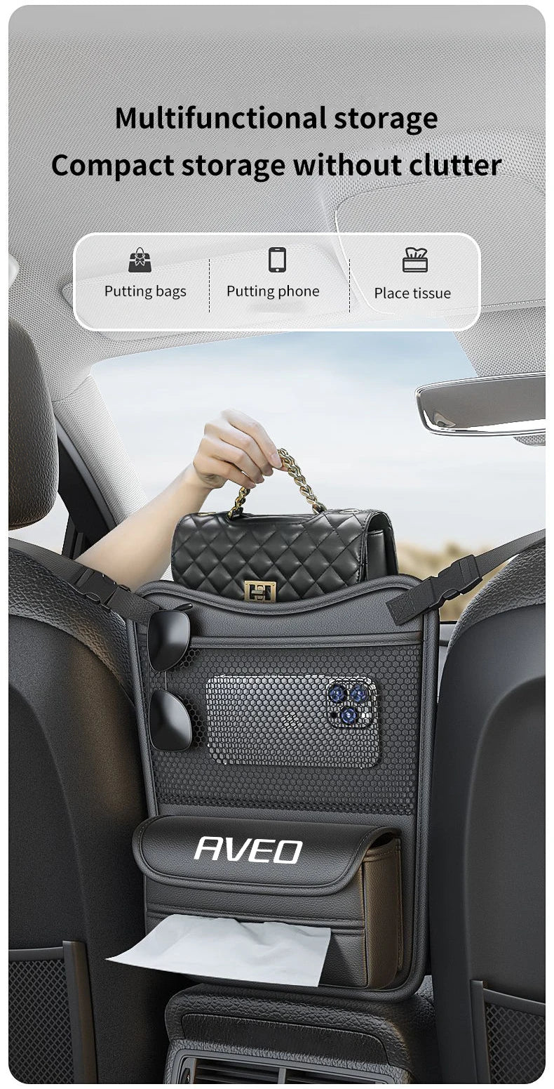 Car Organizer For Chevrolet Aveo Seat Storage Box Car Hanging Storage Bag Tissue Box Car Stowing Tidying Storage Pocket