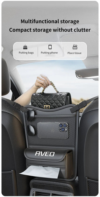 Car Organizer For Chevrolet Aveo Seat Storage Box Car Hanging Storage Bag Tissue Box Car Stowing Tidying Storage Pocket