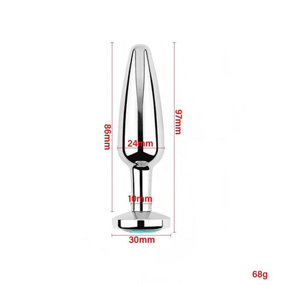 Lake Blue Gem Silver Metal Anal Plug Set by Dream Vibe Anal Trainer Kit Prostate Sex Toy Unisex Couple Backdoor Intimate Gift