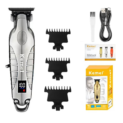 Kemei KM-2293 7000RPM Barber Professional Electric Hair Clipper Trimmer Cordless USB Charging Rechargeable Hair Clippers