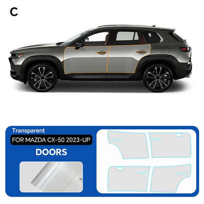 For MAZDA CX-50 2025 Clear Vinyl Wrap TPU PPF 8.5Mil Pre-Cut Paint Protection Film Full Vehicle Kit Anti-Scratch Self Adhesive