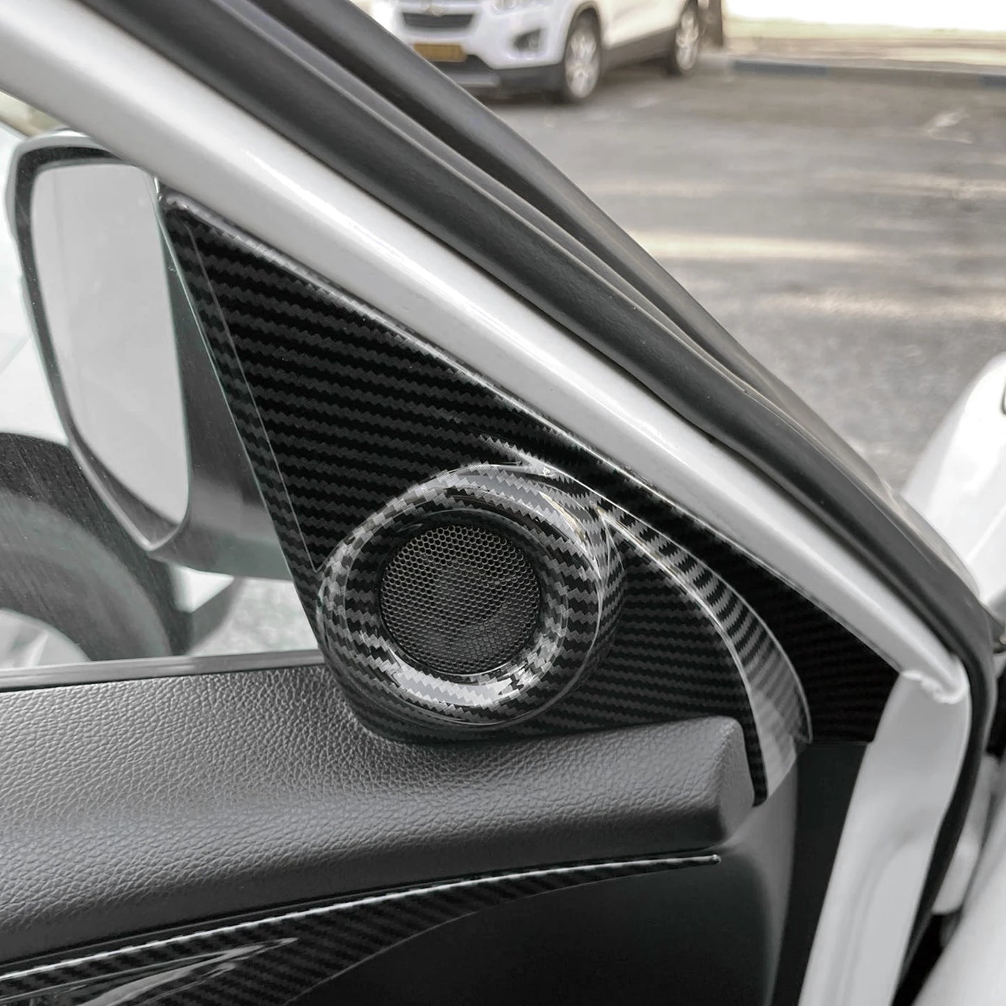 For Honda Civic 10th Gen (2016 -2021) Interior Accessories, Car Center Console Gear Shift Panel , Carbon Fiber ABS Trim Sticker