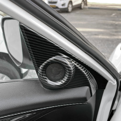 For Honda Civic 10th Gen (2016 -2021) Interior Accessories, Car Center Console Gear Shift Panel , Carbon Fiber ABS Trim Sticker
