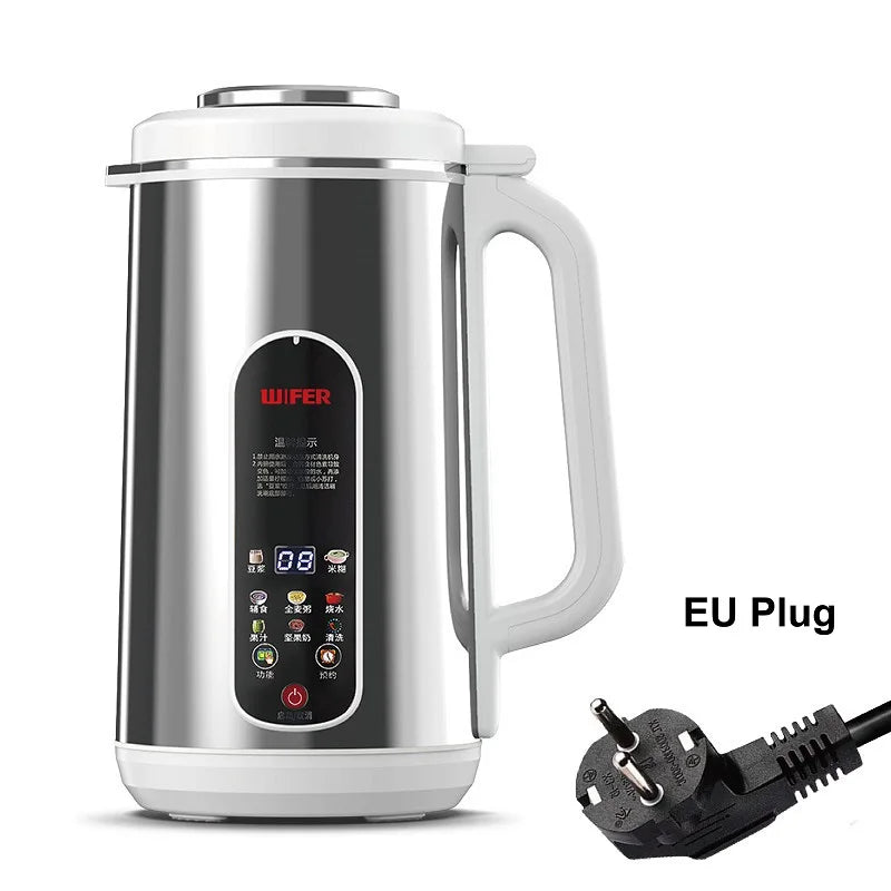 110V Smart Soy Milk Machine Electric Juicer Multifunctional Wall Breaking Machine Kitchen Auto Heating Rice Paste Machine 1.2L