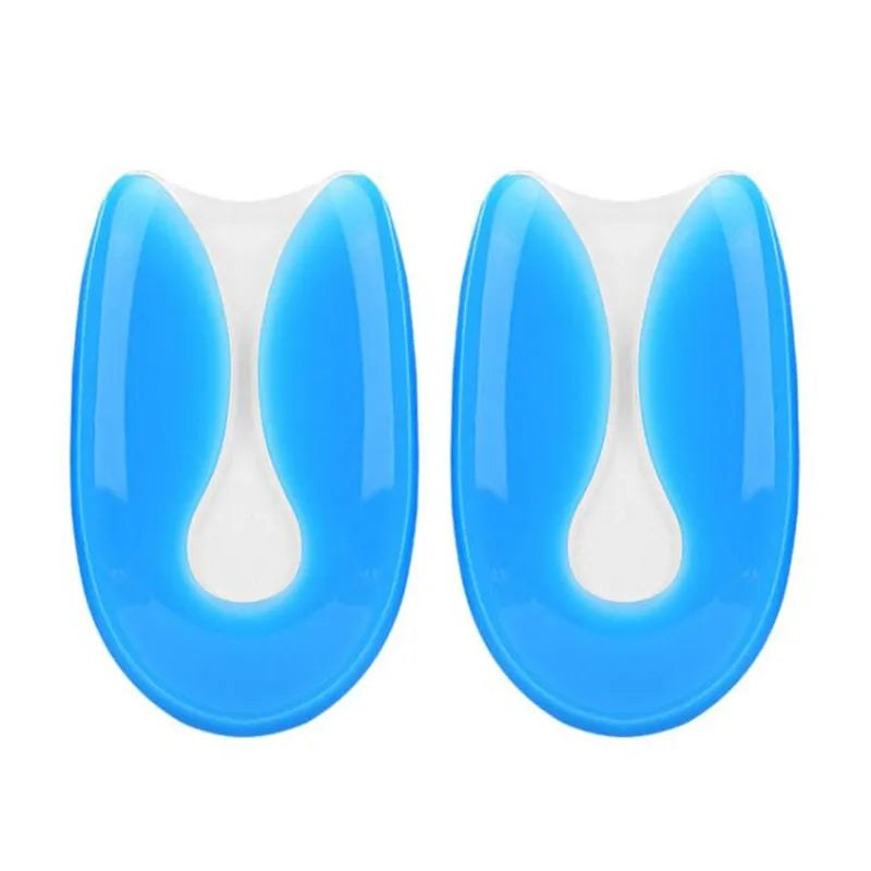 Silicone Gel Insoles Heel Cushion Soles Relieve Foot Pain Plantar Fasciitis Protectors Spur Support Shoe Pad Feet Care Inserts