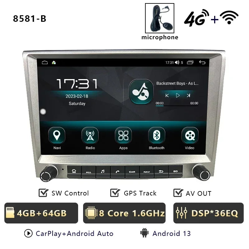 CHSTEK Car Radio Wireless Carplay Qualcomm for Porsche 911 997 Boxster Cayman 987 Auto Android 13 Multimedia Player Navigation