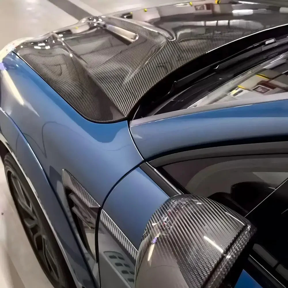 6D Carbon Fiber Black DIY Car Hood Bonnet Wrap Film Waterproof  Paint Protection Film Anti-Scratch Wrap Cover Tuning Accessories