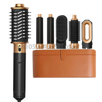 6 in 1 Hair Dryer Brush Hot Comb Set Professional Curling Iron Hair Straightener Styling Tool For Air styling Airwrap Hair Dryer