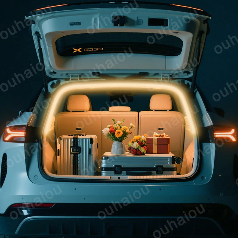 For XPeng G6 Mona M03 P7 G7 X9 trunk light modification light Atmosphere lights White warm white Rear Trunk LED Light Bar