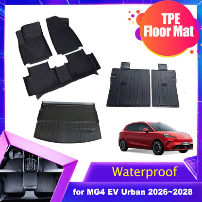 Car Floor Mat  for MG4 EV Urban 2026~2028 2027 TPE Interior Liner Trunk Foot Seat back Pad Waterproof Carpet Part Accessories