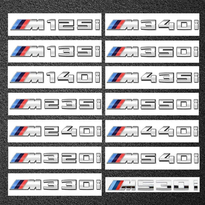 3D ABS Car Letters M Logo Sticker Rear Trunk Emblem Badge For BMW M125i M135i M140i M235i M240i M320i M330i M340i M350i M440i