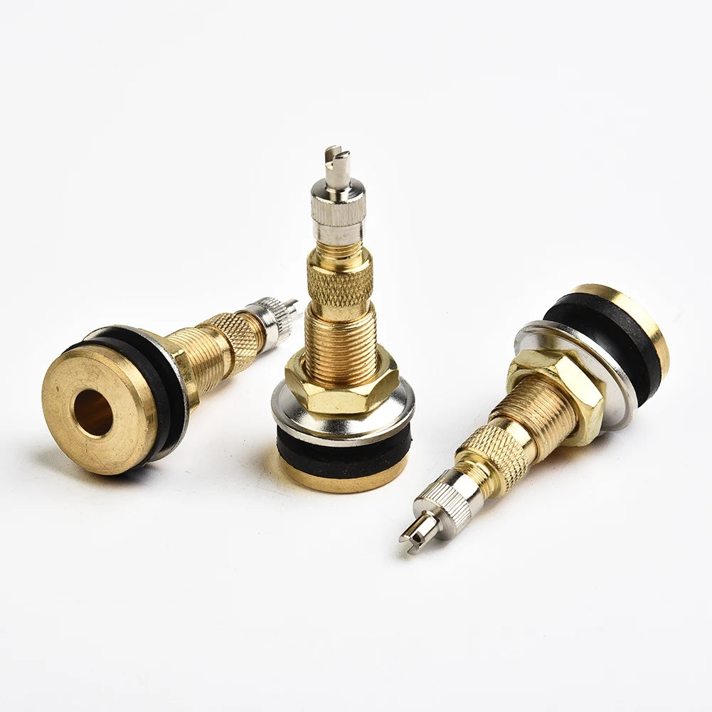 Tubeless Valve Tyre Valves Wheel Rim Fits for 5/8" rim hole Brass & Rubber Replacement for Agricultural Tractor