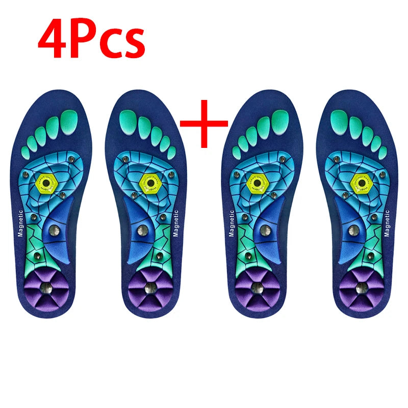 New Good Plantar Acupoint Massage Insoles Men Women Magnetic Therapy Massage Insole Arch Support Orthopedic Shoe Pads 2Pcs/4Pcs