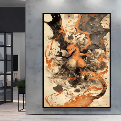 High Quality Pokemon Arcanine Pikachu Wall Painting with Unique Designs and Gorgeous Colors Adding A Touch of Brightness To Wall