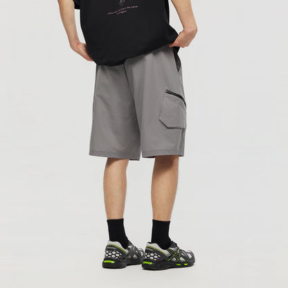 Metersbonwe Men Cargo Bermuda Shorts 2026 Summer New Loose Fit Straight Leg Casual Shorts Outdoor Trendy Waterproof Zipper Short