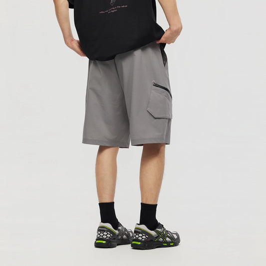 Metersbonwe Men Cargo Bermuda Shorts 2026 Summer New Loose Fit Straight Leg Casual Shorts Outdoor Trendy Waterproof Zipper Short