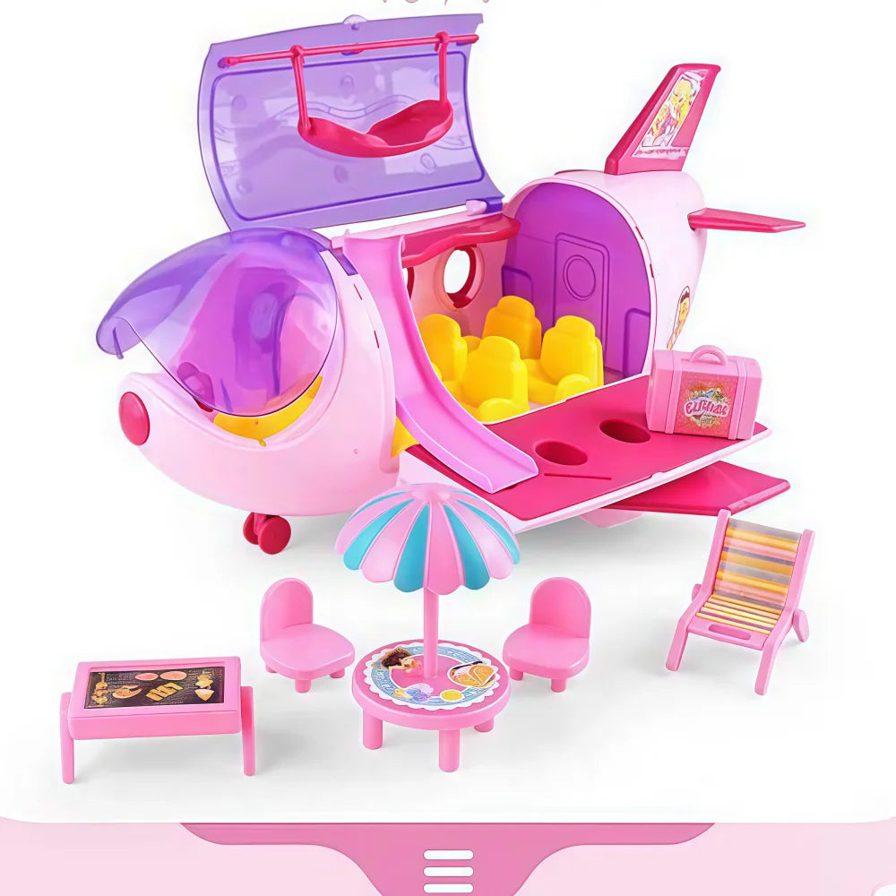 DIY Doll House for LOL Dolls Convertible Picnic Car & Bus Cute Miniatures Dollhouse Birthday Gift for Girls