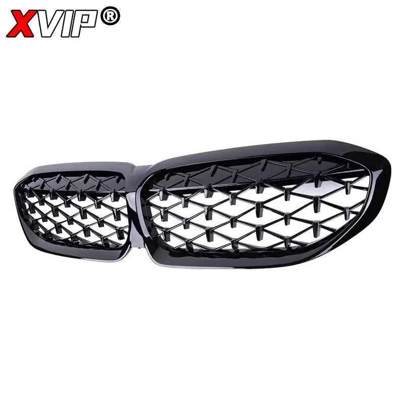 XVIP Front Bumper Kidney Grill Diamonds Style Grille For BMW 3-Series G20 G21 2019-2022 318i 320i 320d 330i 340i 340d M Sport