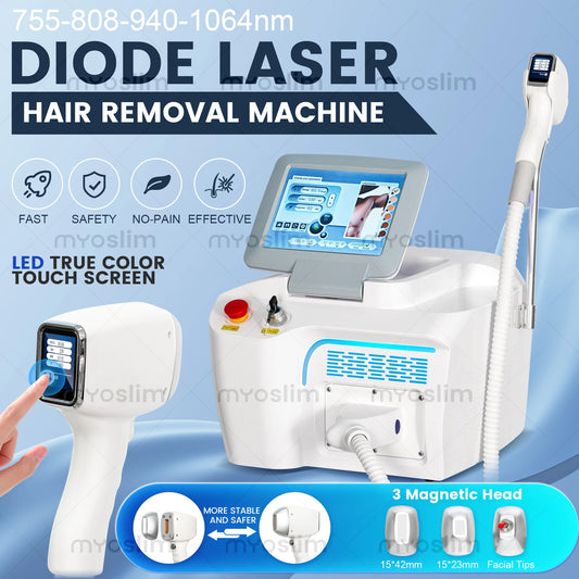 Shots Salon Professional Portable Painless 5000W FAC 808nm 940nm1064nm755nm Diode Laser Hair Removal Machine with 4 Wavelength