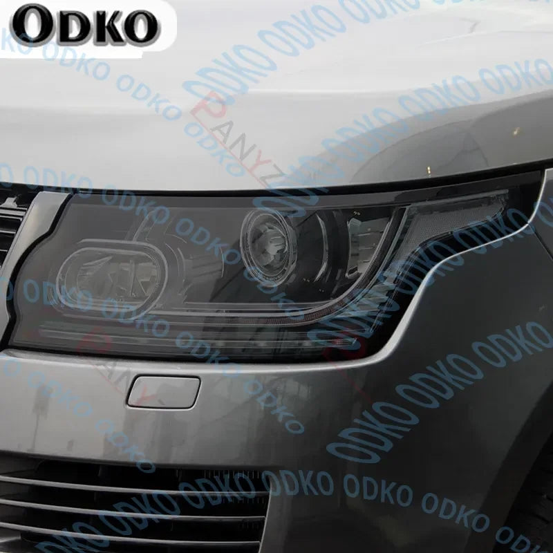 Car Headlight Protective Film Smoked Black Tint Wrap Vinyl Transparent TPU Protective  For Range Rover Vogue L405 2013-2021