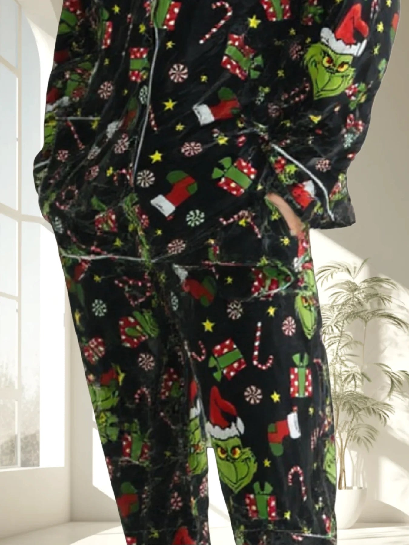 Men's Long Sleeved Shirt, Pajamas Set