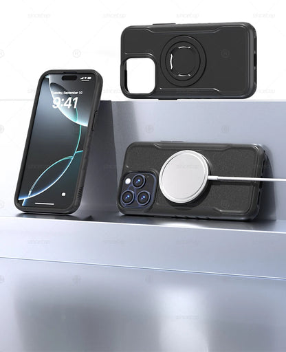 Quad-style Motocycle/Bike Magnetic Shockproof Case For iPhone 17 16 15 14 ProMax Charging Protective Cover with Lock-in Design