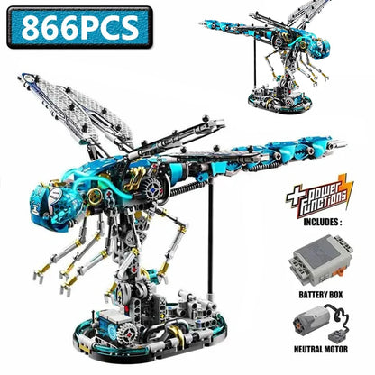 Creative Mechanical Dragonfly Construction Set Animal Building Blocks Educational Toy for Kids Adults STEM Learning Kit Gifts